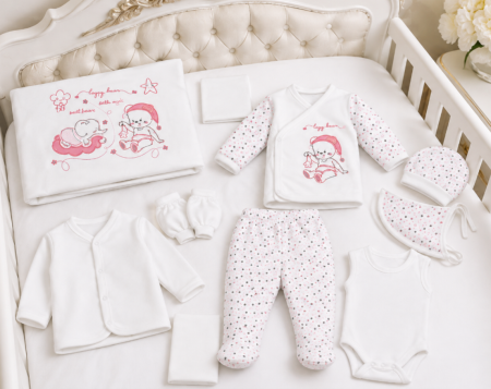 Costumase toamna-iarna - Set maternitate bebe premium din bumbac 100%