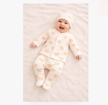 Set nou nascut - Set nou nascut, 3 piese, Roz