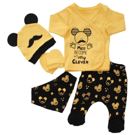 Set nou nascut - Set nou nascut,5 piese,bebe Mickey