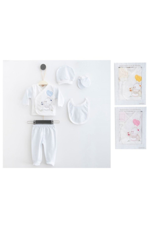 Set nou nascut,5 piese,la cutie cadou,ursulet bleo [1]