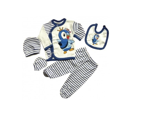 Set nou nascut - Set nou nascut 5 piese Regele Pinguin