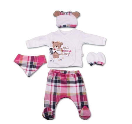 Set nou nascut - Set nou nascut,model ursulet cu mot