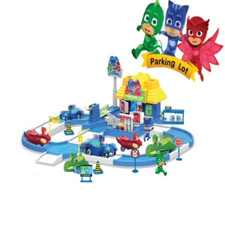 Masinute si trenulete - Set parcare masinute eroi in pijamale