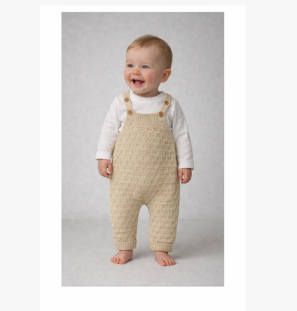 Costumase toamna-iarna - Set salopeta copii, Fagure, Bej