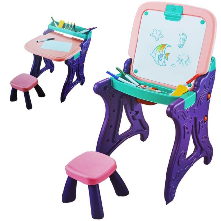 Jucarii role-play copii - Set Tablita-Sevalet + Scaunel Si Accesorii