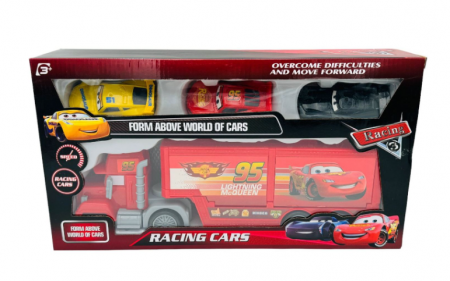 Masinute si trenulete - Set tir Cars si 3 masinute