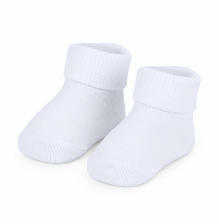 Ciorapi - Sosete pentru bebe, 0-3 luni, alb