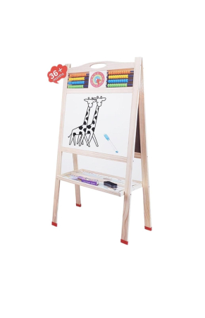 Tabla din lemn,2 fete,cu numaratoare si ceas,magnetica,accesorii,Dimensiune 75x44,5 cm,cu maner [2]