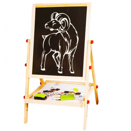 Table de scris - Tablita Lemn, Alb-Negru + Suport + Accesorii