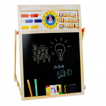 Table de scris - Tablita Magnetica, 60x50cm, Alb-Negru + Accesorii