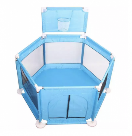 Tarc, de joaca, cu 40 bile colorate, cu cos de baschet, albastru [1]