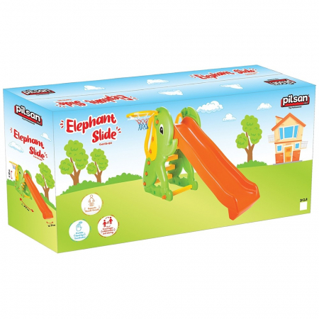 Tobogan Pilsan Elephant Slide orange green, Dimensiuni produs: 92 x 176 x 112 cm [1]