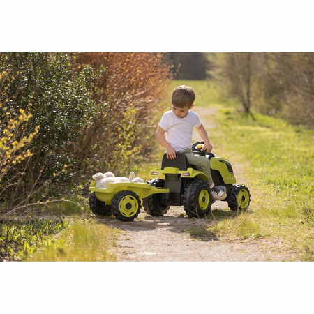 Tractor cu pedale si remorca Smoby Farmer XL, Dimensiuni produs (LxlxH): 142 x 44 x 54,5 cm [5]