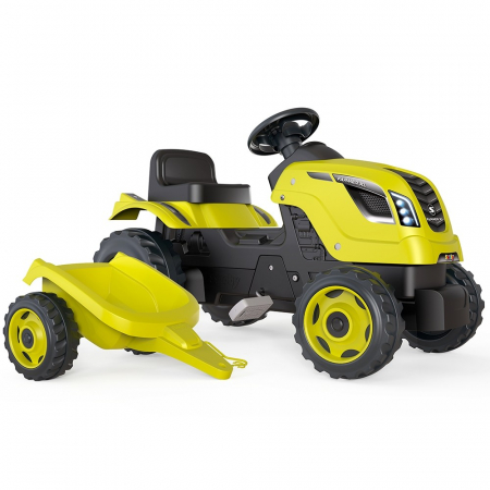 Tractor cu pedale si remorca Smoby Farmer XL, Dimensiuni produs (LxlxH): 142 x 44 x 54,5 cm [2]