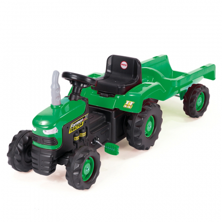 Tractor cu pedale si remorca/verde/53x143x45 - Dolu [2]