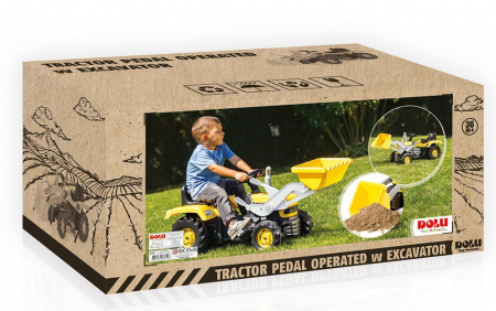 Tractor excavator cu pedale, 53x113x45cm - Dolu [3]