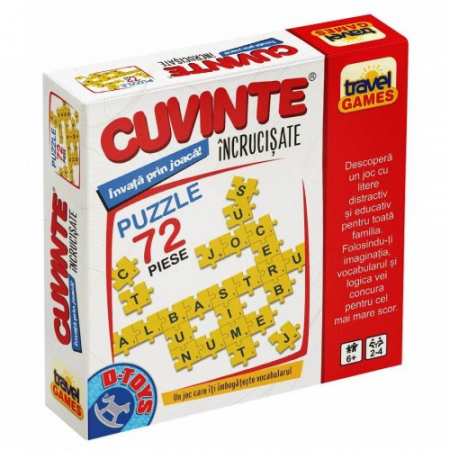 Jucarii tip Montessori - TRAVEL - CUVINTE INCRUCISATE - (CUTIE PENTRU CALATORIE)