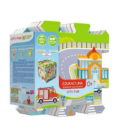 Covoras de joaca - Trefl: Orășelul minunat - puzzle burete