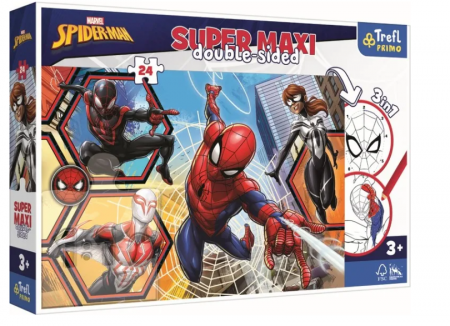 Puzzle si jocuri de construit - Trefl, Spider-Man, Super Maxi, puzzle, 24 piese
