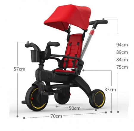 Tricicleta 4 in 1, Transformabila si pliabila, Varsta peste 10 luni, Posibilitate transport cu avionul [5]
