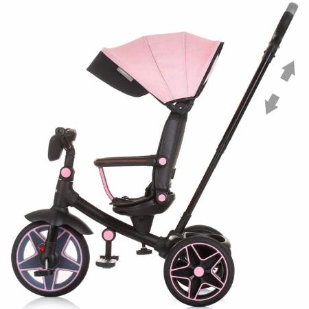Tricicleta cu copertina si sezut reversibil Chipolino Derby flamingo [1]