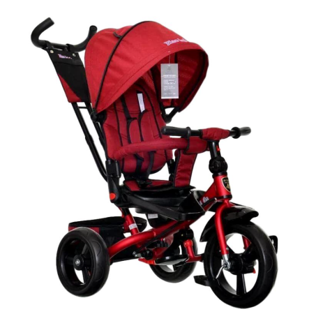 Triciclete - Tricicleta cu pozitie de somn, scaun reversibil, 8-36 luni, roata plina,rosu cod 1
