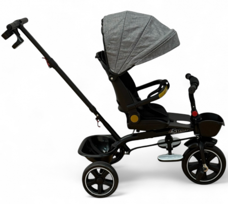 Tricicleta cu scaun reversibil, de la 6 luni la 5 ani, cu pozitie de somn, roata Eva plina, siliconata, copertina reglabila [1]