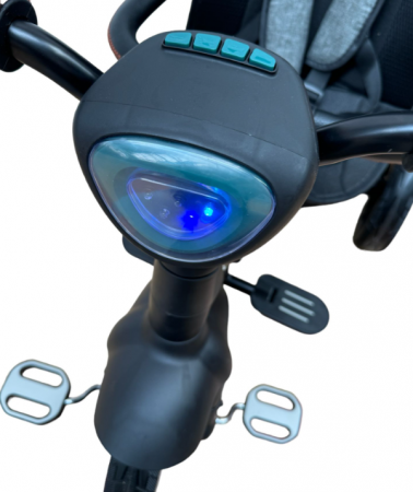 Tricicleta cu scaun reversibil Still, 6-36 luni, cu pozitie de somn, roata cauciuc, cu lumini, muzica si ornamente colorate, SL05 [6]