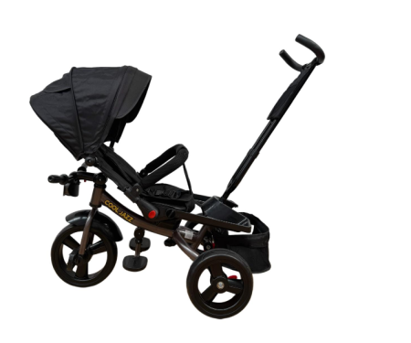 Triciclete - Tricicleta cu scaun reversibil Still, 6-36 luni, cu pozitie de somn, roata cauciuc, cu lumini si muzica, Jazz