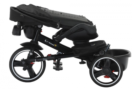 Tricicleta cu scaun reversibil Still, 6-36 luni, cu pozitie de somn, roata cauciuc, cu lumini si muzica, SL06 [5]