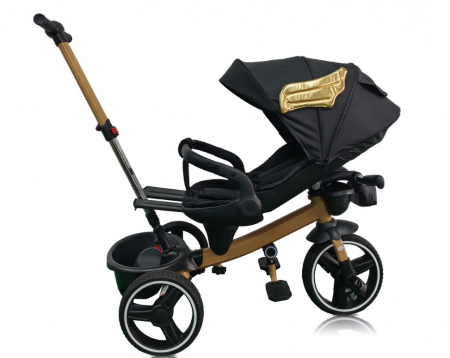 Tricicleta cu scaun reversibil Still, 6-36 luni, cu pozitie de somn, roata cauciuc, lumini si muzica, 8 luni-5 ani, Pliabila, Ingeras [5]