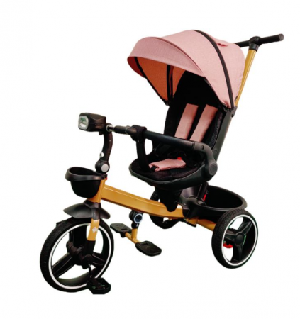 Triciclete - Tricicleta cu scaun reversibil Still, 6-36 luni, cu pozitie de somn, roata cauciuc, lumini si muzica, 8 luni-5 ani, Pliabila