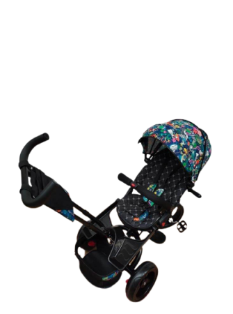 Tricicleta cu scaun reversibil Still, 6-36 luni, cu pozitie de somn, roata plina, Bubu-Still®, multicolor [3]