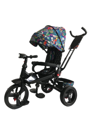 Tricicleta cu scaun reversibil Still, 6-36 luni, cu pozitie de somn, roata plina, Bubu-Still®, multicolor [1]