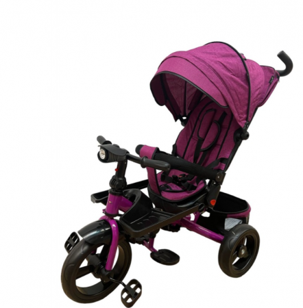 Triciclete - Tricicleta cu scaun reversibil Still, 6-36 luni, cu pozitie de somn, roata plina,mov