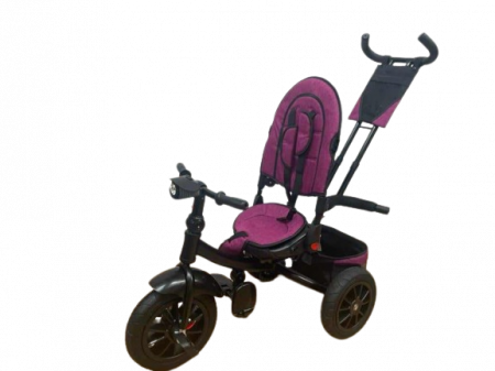 Tricicleta cu scaun reversibil Still, 6-36 luni, cu pozitie de somn, roata plina,mov [10]