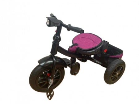 Tricicleta cu scaun reversibil Still, 6-36 luni, cu pozitie de somn, roata plina,mov [8]