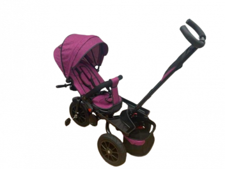 Tricicleta cu scaun reversibil Still, 6-36 luni, cu pozitie de somn, roata plina,mov [1]