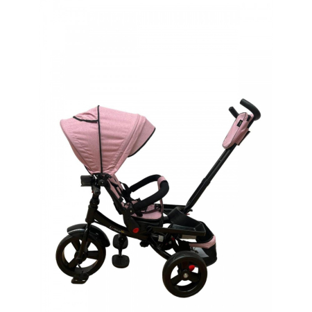 Tricicleta cu scaun reversibil Still, 6-36 luni, cu pozitie de somn, roata plina, ROZ [1]