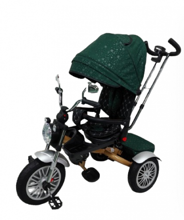 Triciclete - Tricicleta cu scaun reversibil Still, 6-36 luni, cu pozitie de somn, roata plina, verde