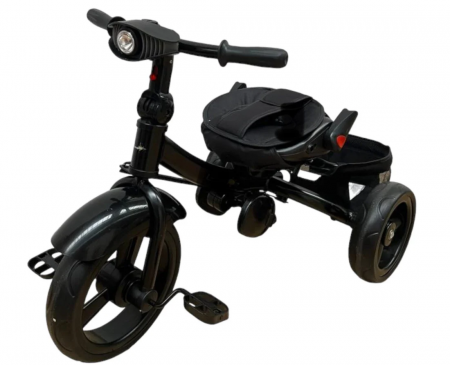 Tricicleta cu scaun reversibil Still, de la 6 luni la 5 ani, cu pozitie de somn, roata Eva plina, siliconata, Albastru auriu [3]