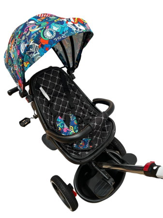 Tricicleta cu scaun reversibil Sun, 6-36 luni, cu pozitie de somn, Bubu-Still, sezut ergonomic tip scoica, roti cauciuc, Multicolor [8]