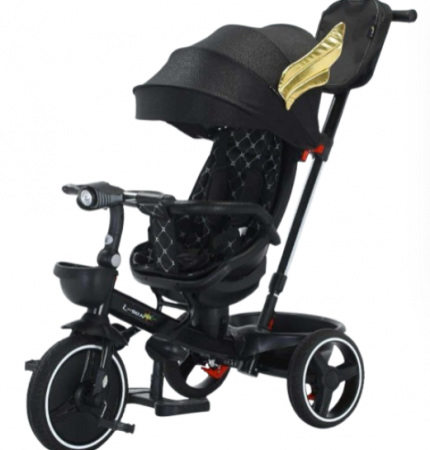 Tricicleta cu scaun reversibil Still, 6-36 luni, cu pozitie de somn in scaun tip scoica,  roata plina, cu lumini si muzica, SL01 [0]