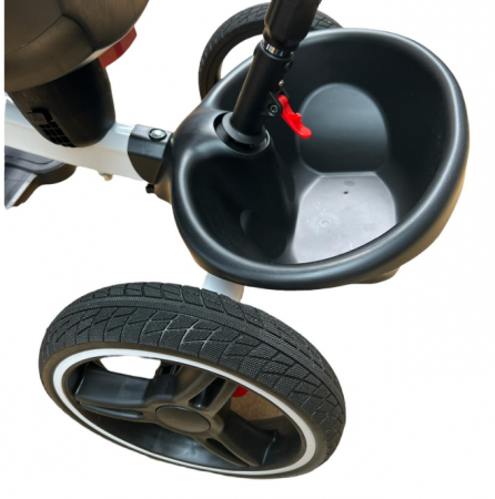 Tricicleta cu scaun reversibil Sun, 6-36 luni, cu pozitie de somn, Bubu-Still, sezut ergonomic tip scoica, roti cauciuc, maro auriu [10]