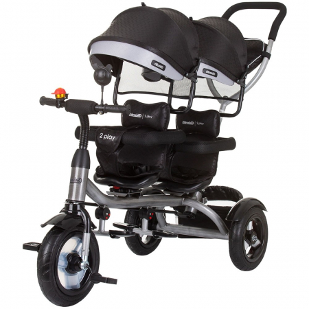 Triciclete - Tricicleta gemeni Chipolino 2Play obsidian silver