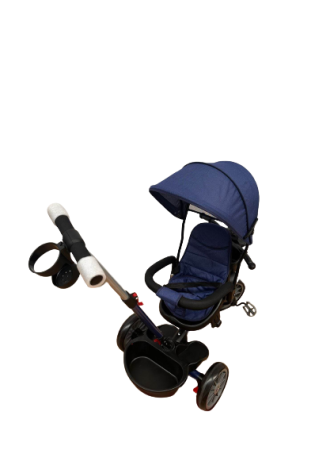 Tricicleta, pentru copii, Bubu-Still, scaun rotativ, albastru [2]