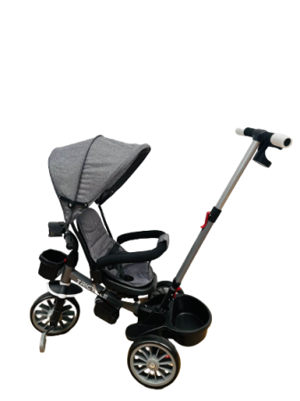 Tricicleta, pentru copii, Bubu-Still, scaun rotativ, gri [1]