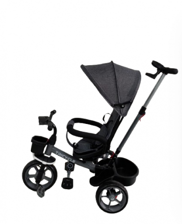 Tricicleta, pentru copii, Bubu-Still, scaun rotativ, Negru [3]