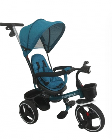 Tricicleta, pentru copii, Bubu-Still, scaun rotativ, Turcoaz [1]