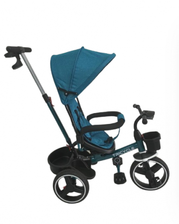 Tricicleta, pentru copii, Bubu-Still, scaun rotativ, Turcoaz [4]